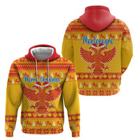 Montenegro Christmas Hoodie Double-headed Eagle With Christmas Pattern - Wonder Print Shop