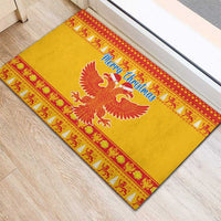 Montenegro Christmas Rubber Doormat Double-headed Eagle With Christmas Pattern - Wonder Print Shop