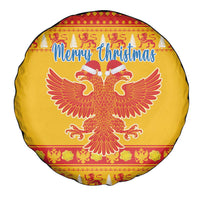 Montenegro Christmas Spare Tire Cover Double-headed Eagle With Christmas Pattern - Wonder Print Shop