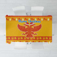 Montenegro Christmas Tablecloth Double-headed Eagle With Christmas Pattern - Wonder Print Shop