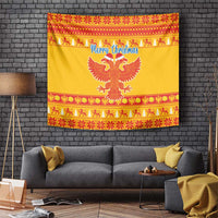 Montenegro Christmas Tapestry Double-headed Eagle With Christmas Pattern - Wonder Print Shop