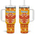 Montenegro Christmas Tumbler With Handle Double-headed Eagle With Christmas Pattern - Wonder Print Shop
