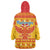 Montenegro Christmas Wearable Blanket Hoodie Double-headed Eagle With Christmas Pattern - Wonder Print Shop