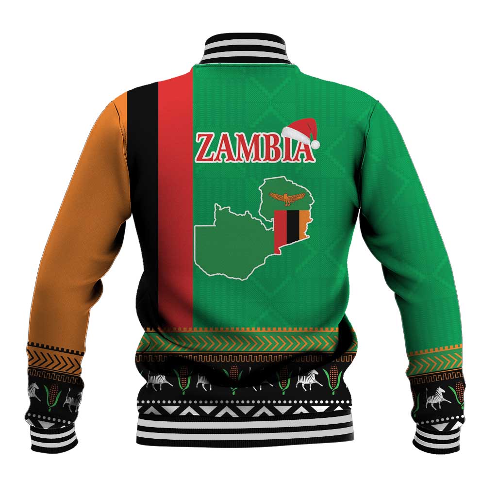 Zambia Christmas Baseball Jacket One Zambia One Nation With Kente Pattern - Wonder Print Shop