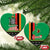 Zambia Christmas Ceramic Ornament One Zambia One Nation With Kente Pattern - Wonder Print Shop