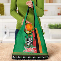 Zambia Christmas Grocery Bag One Zambia One Nation With Kente Pattern