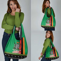 Zambia Christmas Grocery Bag One Zambia One Nation With Kente Pattern