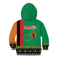 Zambia Christmas Kid Hoodie One Zambia One Nation With Kente Pattern - Wonder Print Shop