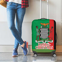 Zambia Christmas Luggage Cover One Zambia One Nation With Kente Pattern - Wonder Print Shop
