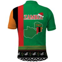 Zambia Christmas Polo Shirt One Zambia One Nation With Kente Pattern - Wonder Print Shop