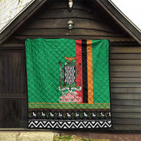 Zambia Christmas Quilt One Zambia One Nation With Kente Pattern - Wonder Print Shop
