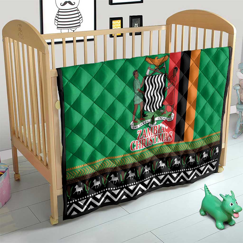 Zambia Christmas Quilt One Zambia One Nation With Kente Pattern - Wonder Print Shop