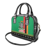 Zambia Christmas Shoulder Handbag One Zambia One Nation With Kente Pattern