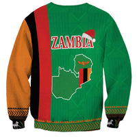 Zambia Christmas Sweatshirt One Zambia One Nation With Kente Pattern - Wonder Print Shop