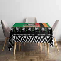 Zambia Christmas Tablecloth One Zambia One Nation With Kente Pattern - Wonder Print Shop