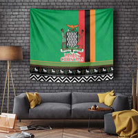 Zambia Christmas Tapestry One Zambia One Nation With Kente Pattern - Wonder Print Shop