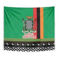 Zambia Christmas Tapestry One Zambia One Nation With Kente Pattern - Wonder Print Shop