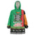 Zambia Christmas Wearable Blanket Hoodie One Zambia One Nation With Kente Pattern - Wonder Print Shop