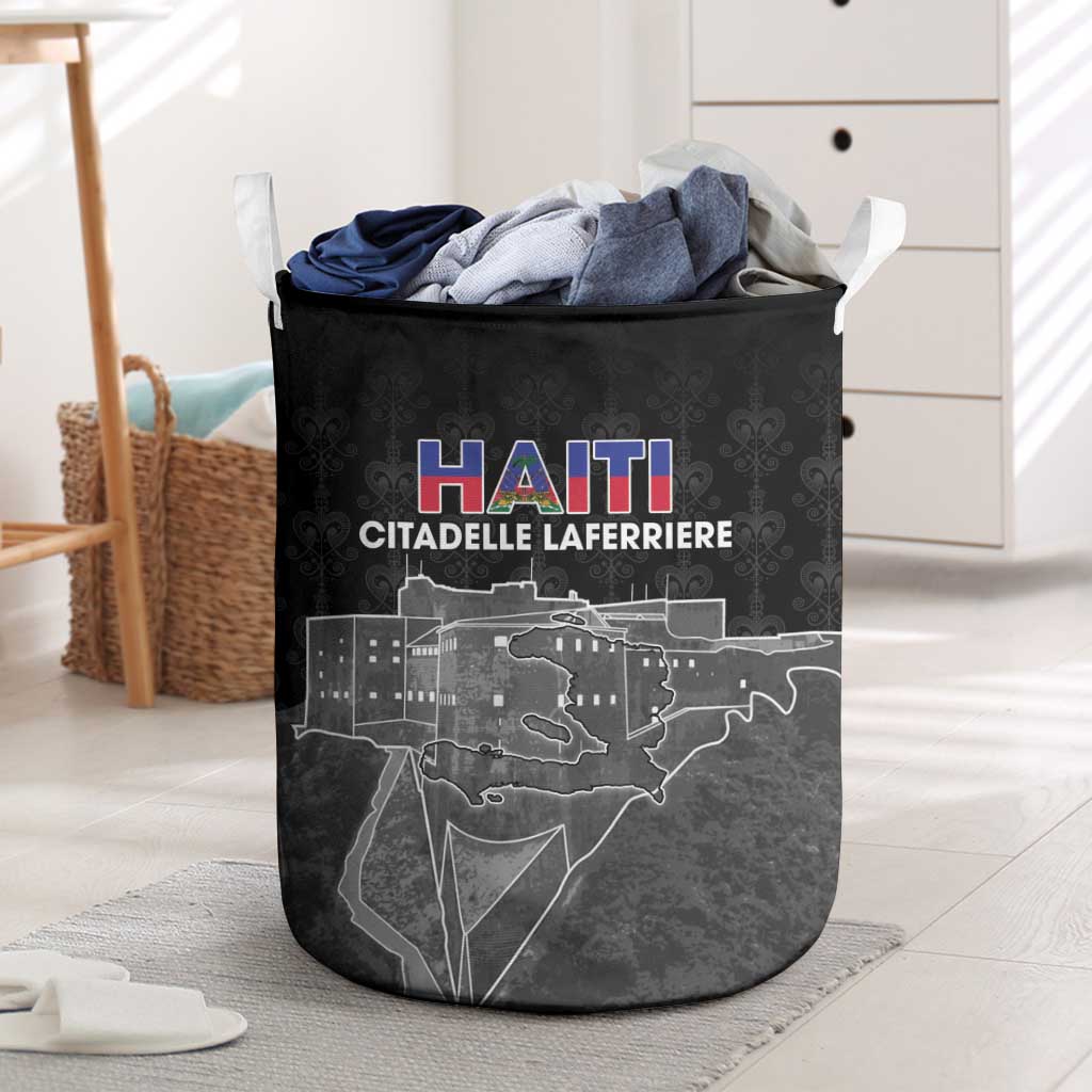 Haiti Citadelle Laferriere Laundry Basket Haitian Heritage Veve Vodou - Wonder Print Shop