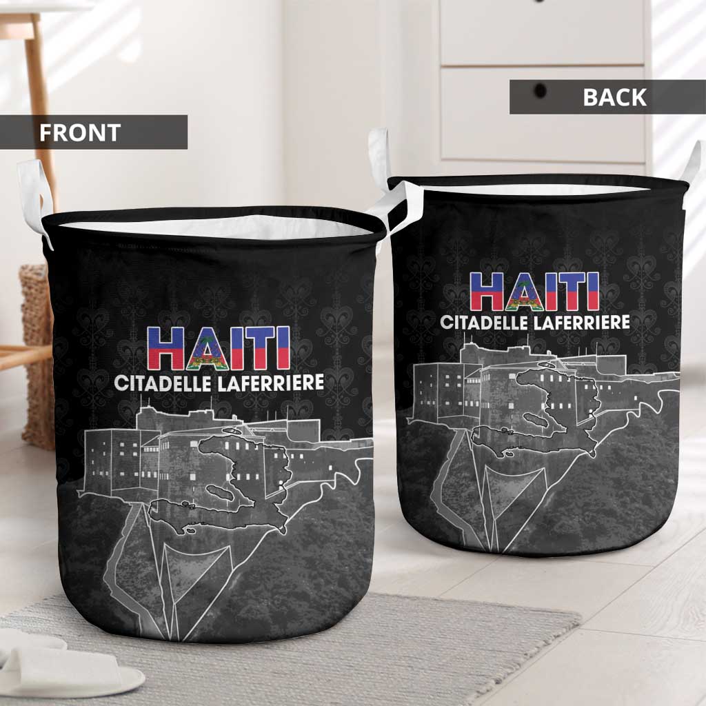 Haiti Citadelle Laferriere Laundry Basket Haitian Heritage Veve Vodou - Wonder Print Shop