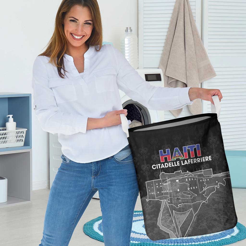 Haiti Citadelle Laferriere Laundry Basket Haitian Heritage Veve Vodou - Wonder Print Shop
