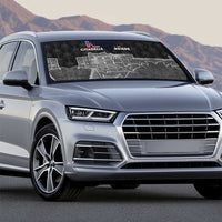 Haiti Citadelle Laferriere Auto Sun Shade Haitian Heritage Veve Vodou - Wonder Print Shop