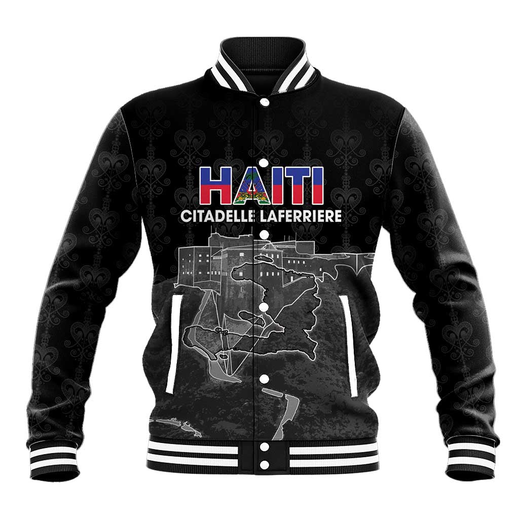 Haiti Citadelle Laferriere Personalized Baseball Jacket Haitian Heritage Veve Vodou - Wonder Print Shop