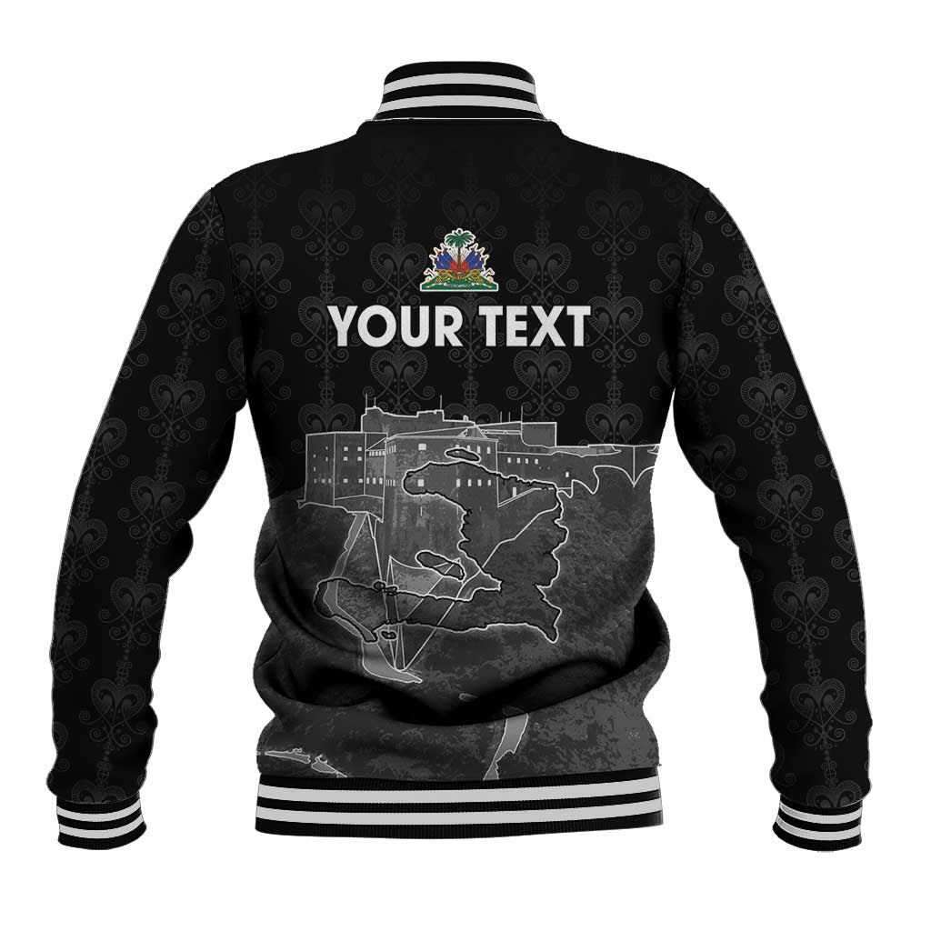 Haiti Citadelle Laferriere Personalized Baseball Jacket Haitian Heritage Veve Vodou - Wonder Print Shop