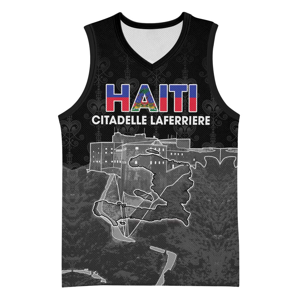Haiti Citadelle Laferriere Personalized Basketball Jersey Haitian Heritage Veve Vodou - Wonder Print Shop