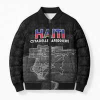 Haiti Citadelle Laferriere Personalized Bomber Puffer Jacket Haitian Heritage Veve Vodou - Wonder Print Shop