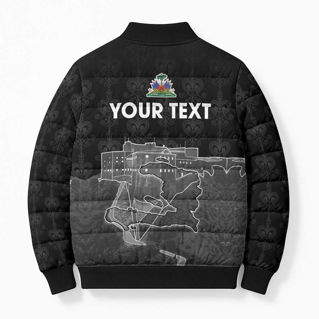 Haiti Citadelle Laferriere Personalized Bomber Puffer Jacket Haitian Heritage Veve Vodou - Wonder Print Shop
