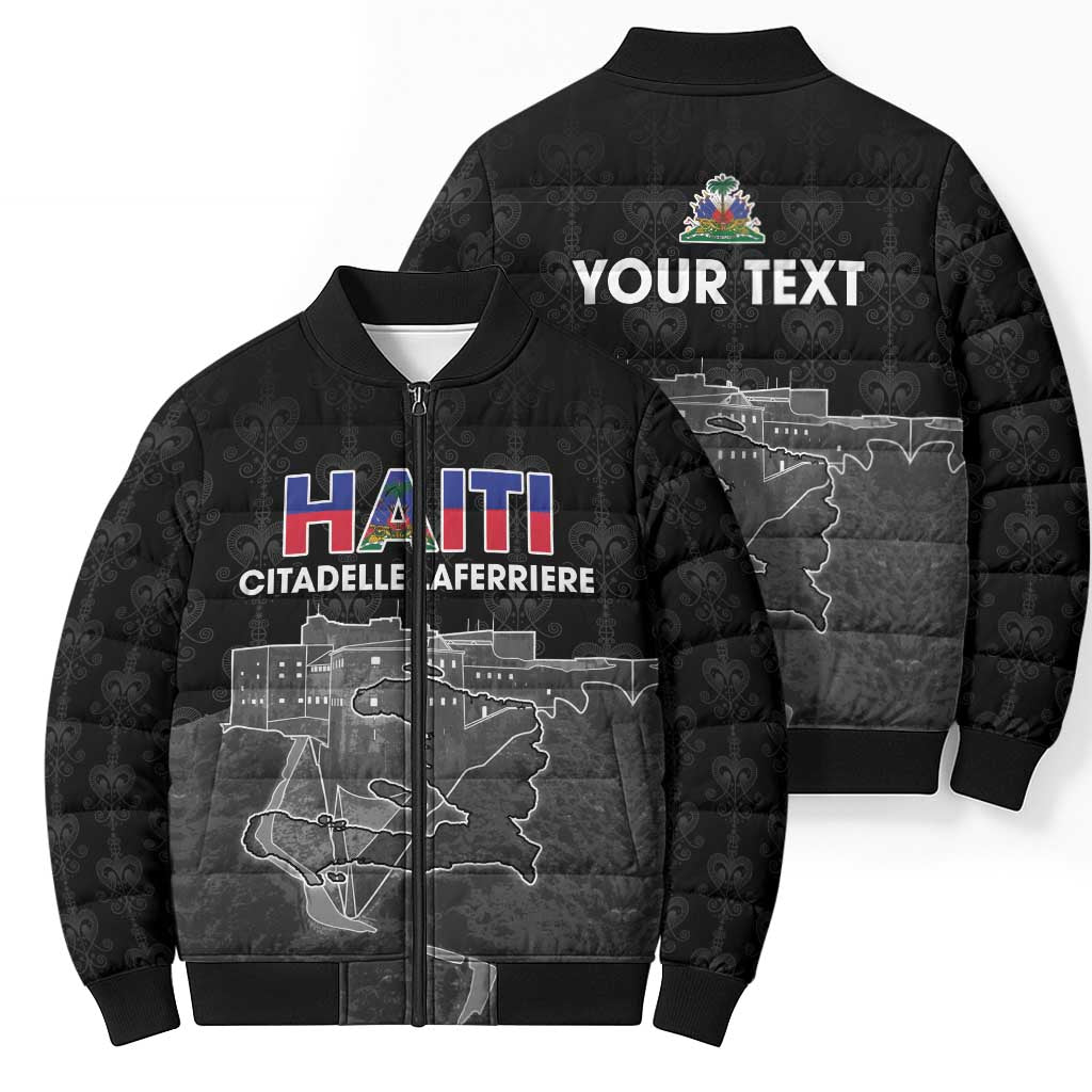 Haiti Citadelle Laferriere Personalized Bomber Puffer Jacket Haitian Heritage Veve Vodou - Wonder Print Shop