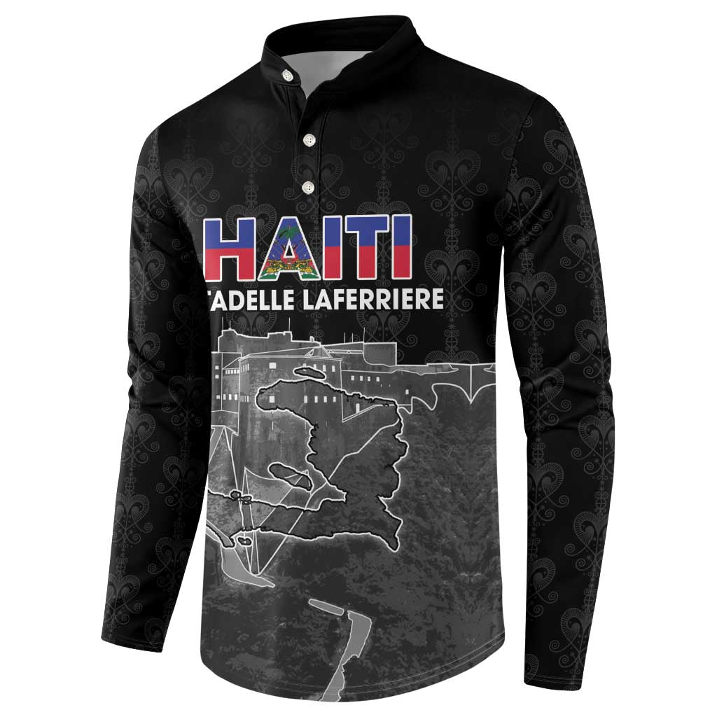 Haiti Citadelle Laferriere Personalized Button Sweatshirt Haitian Heritage Veve Vodou - Wonder Print Shop