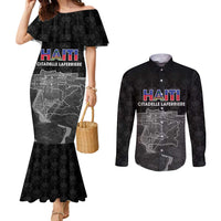 Haiti Citadelle Laferriere Personalized Couples Matching Mermaid Dress and Long Sleeve Button Shirt Haitian Heritage Veve Vodou - Wonder Print Shop
