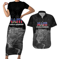 Haiti Citadelle Laferriere Personalized Couples Matching Short Sleeve Bodycon Dress and Hawaiian Shirt Haitian Heritage Veve Vodou - Wonder Print Shop