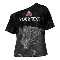 Haiti Citadelle Laferriere Personalized Cross Shoulder Shirt Haitian Heritage Veve Vodou - Wonder Print Shop