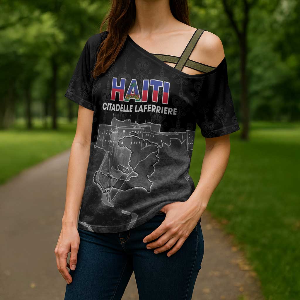 Haiti Citadelle Laferriere Personalized Cross Shoulder Shirt Haitian Heritage Veve Vodou - Wonder Print Shop