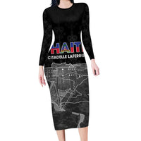 Haiti Citadelle Laferriere Personalized Family Matching Long Sleeve Bodycon Dress and Hawaiian Shirt Haitian Heritage Veve Vodou - Wonder Print Shop