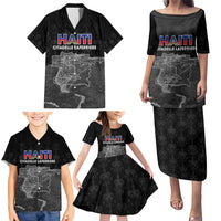 Haiti Citadelle Laferriere Personalized Family Matching Puletasi and Hawaiian Shirt Haitian Heritage Veve Vodou - Wonder Print Shop