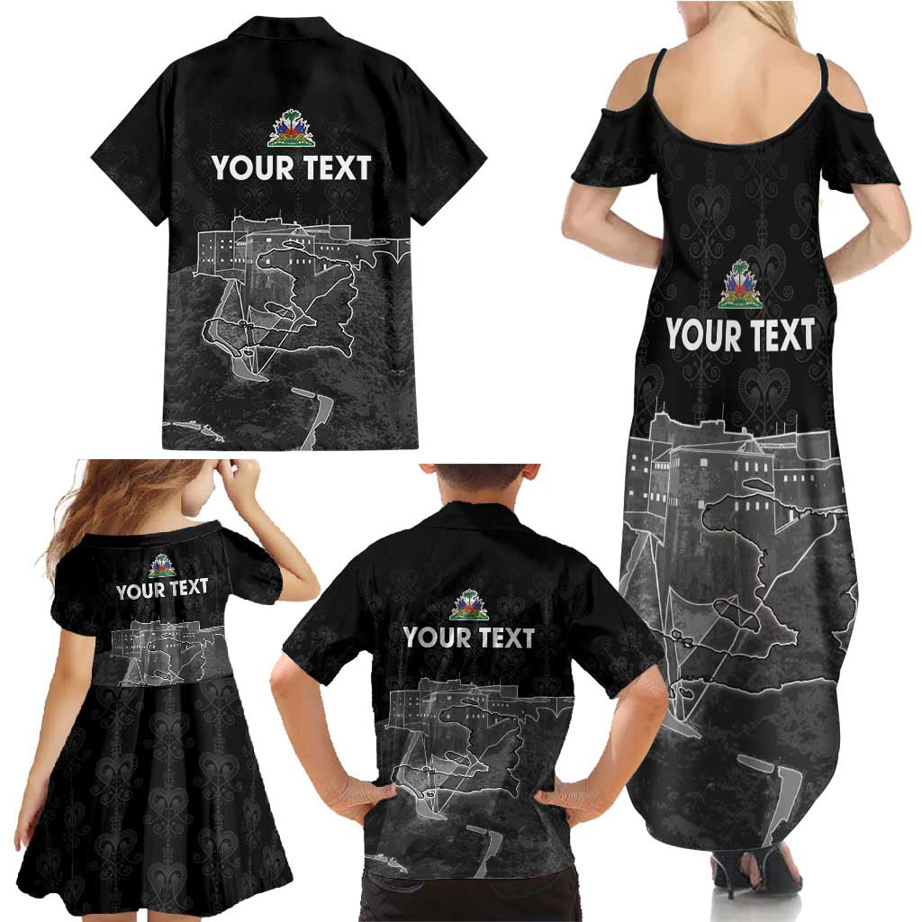 Haiti Citadelle Laferriere Personalized Family Matching Summer Maxi Dress and Hawaiian Shirt Haitian Heritage Veve Vodou - Wonder Print Shop