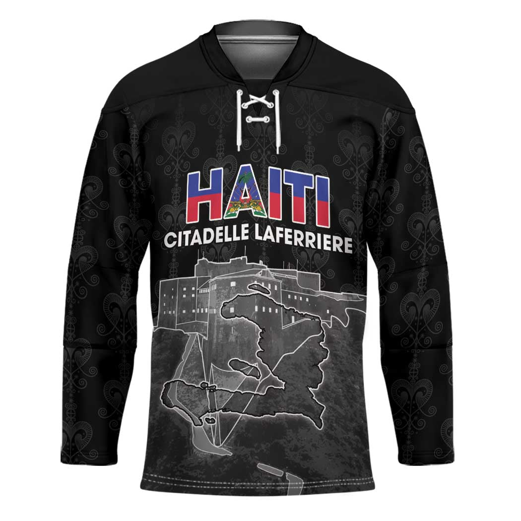 Haiti Citadelle Laferriere Personalized Hockey Jersey Haitian Heritage Veve Vodou - Wonder Print Shop