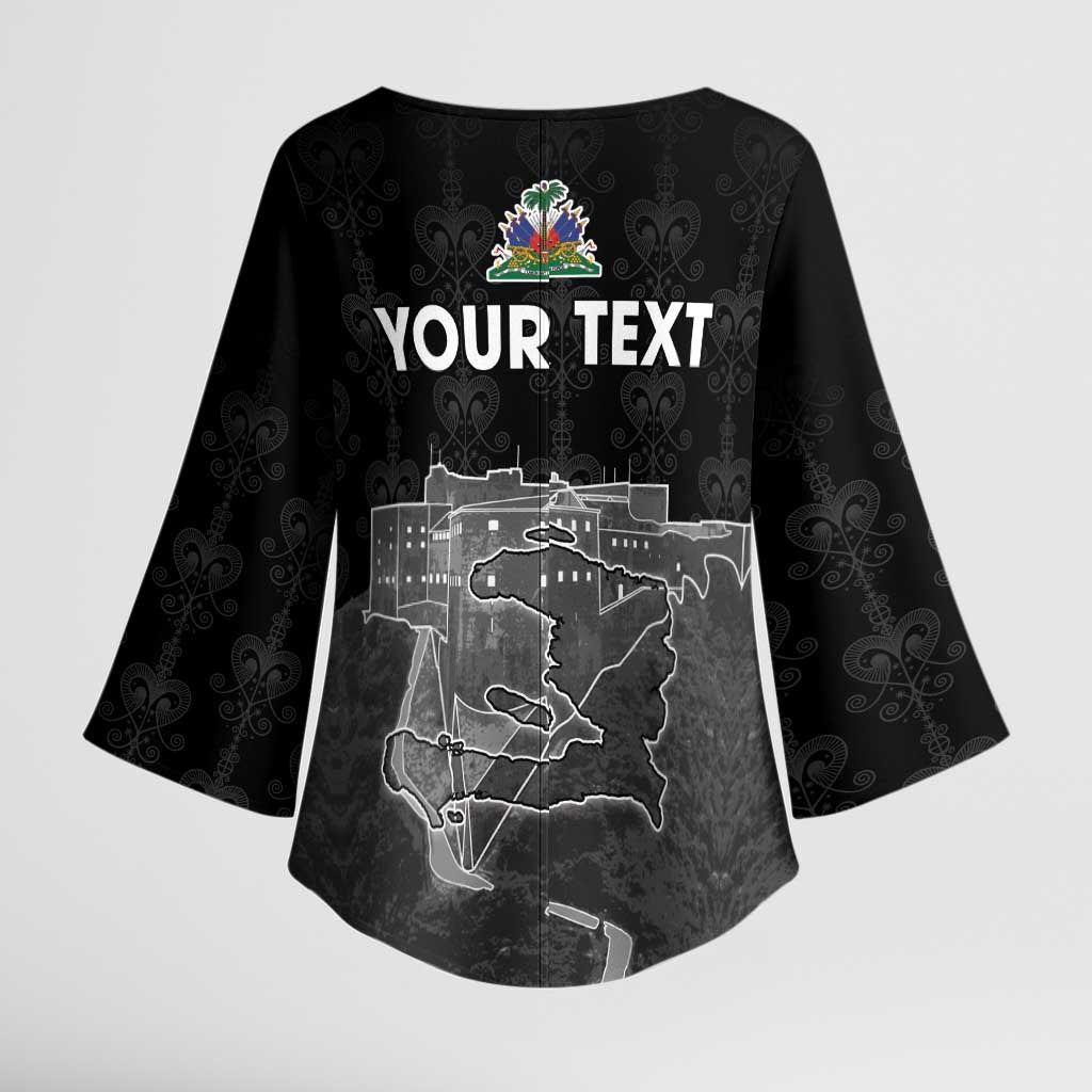 Haiti Citadelle Laferriere Personalized Kimono Sleeve Blouse Haitian Heritage Veve Vodou - Wonder Print Shop
