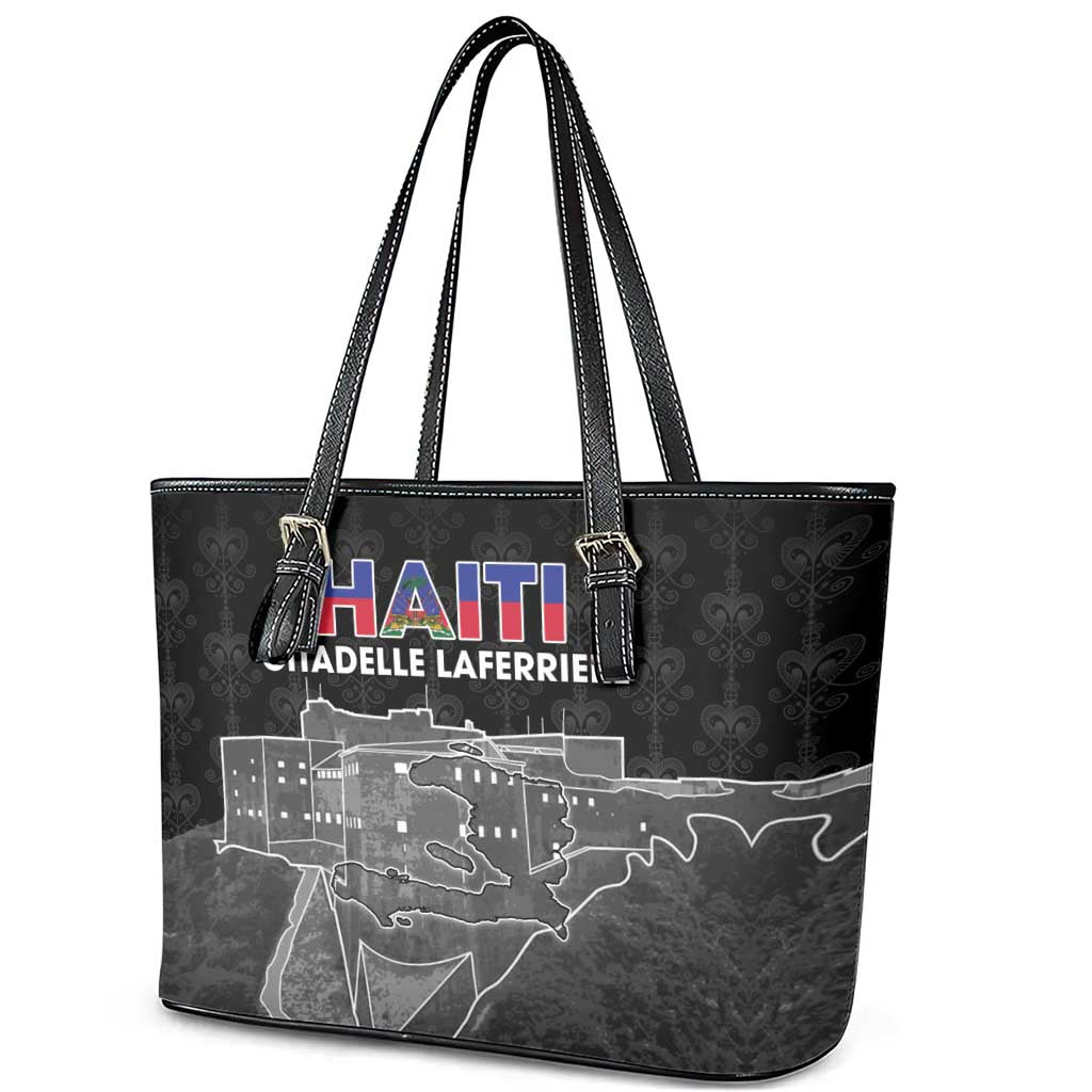 Haiti Citadelle Laferriere Leather Tote Bag Haitian Heritage Veve Vodou - Wonder Print Shop