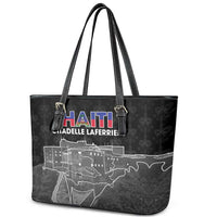 Haiti Citadelle Laferriere Leather Tote Bag Haitian Heritage Veve Vodou - Wonder Print Shop