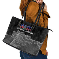 Haiti Citadelle Laferriere Leather Tote Bag Haitian Heritage Veve Vodou - Wonder Print Shop