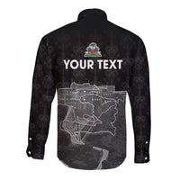 Haiti Citadelle Laferriere Personalized Long Sleeve Button Shirt Haitian Heritage Veve Vodou - Wonder Print Shop