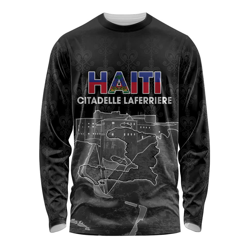 Haiti Citadelle Laferriere Personalized Long Sleeve Shirt Haitian Heritage Veve Vodou - Wonder Print Shop