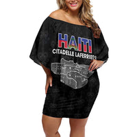 Haiti Citadelle Laferriere Personalized Off Shoulder Short Dress Haitian Heritage Veve Vodou - Wonder Print Shop