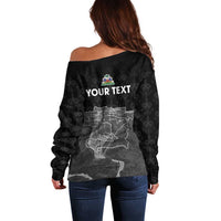 Haiti Citadelle Laferriere Personalized Off Shoulder Sweater Haitian Heritage Veve Vodou - Wonder Print Shop
