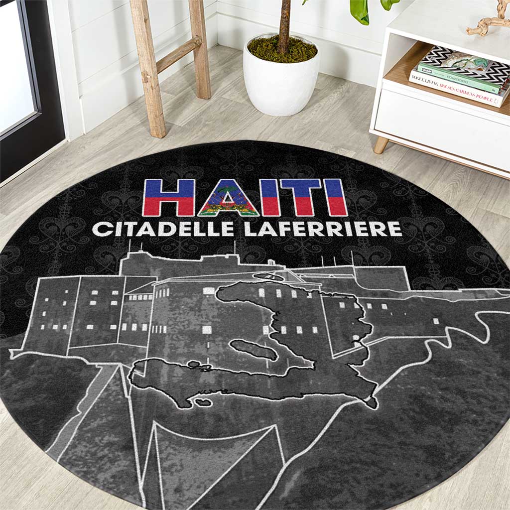 Haiti Citadelle Laferriere Round Carpet Haitian Heritage Veve Vodou - Wonder Print Shop